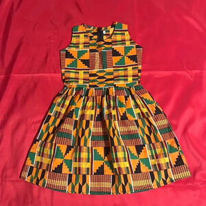 Girls Kente African Print Dress, NWT, size 6, beautiful, great quality